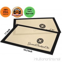 Gourmet Boutique Chic Professional Silicone Non-Stick Baking Mat 2pc Twin Pack Set for Half Size Cookie Sheets - B00MLLE1JC